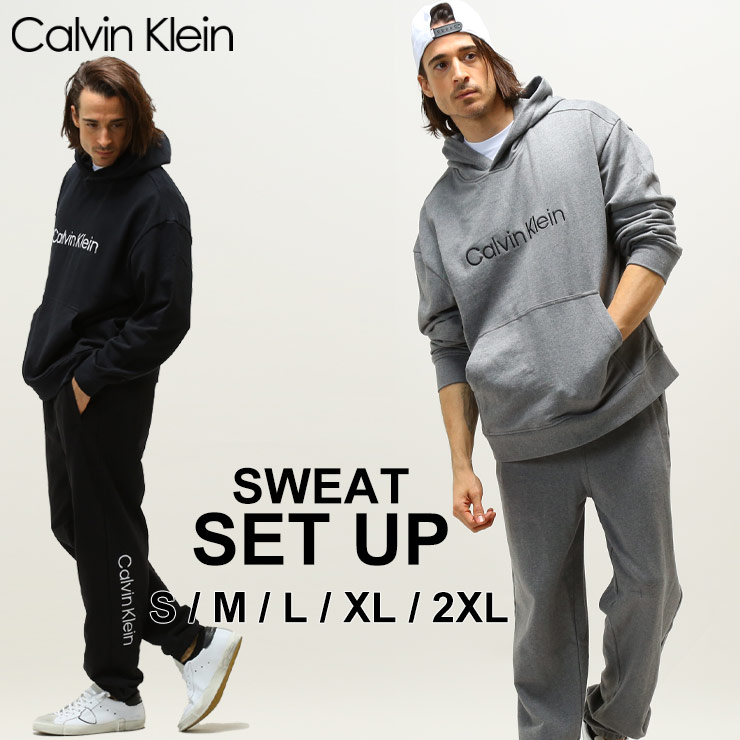 カルバンクライン メンズ セットアップ スウェット Calvin Klein ロゴ刺繍 プルオーバー パーカー スウェットパンツ ロングパンツ  ブランド CK40HM232