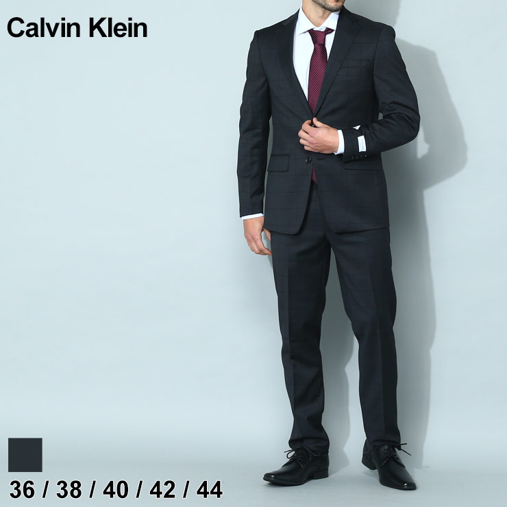 カルバンクライン Calvin Klein スーツ メンズ ストレッチ チェック