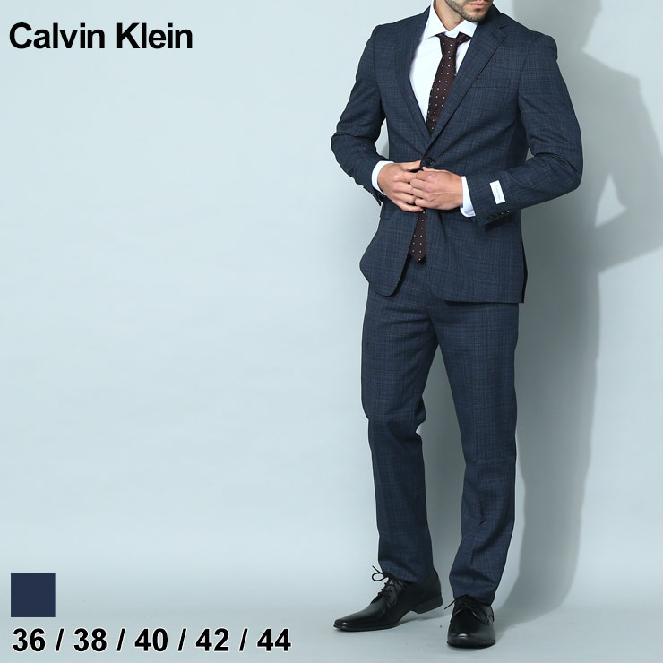 カルバンクライン Calvin Klein スーツ メンズ ストレッチ チェック 