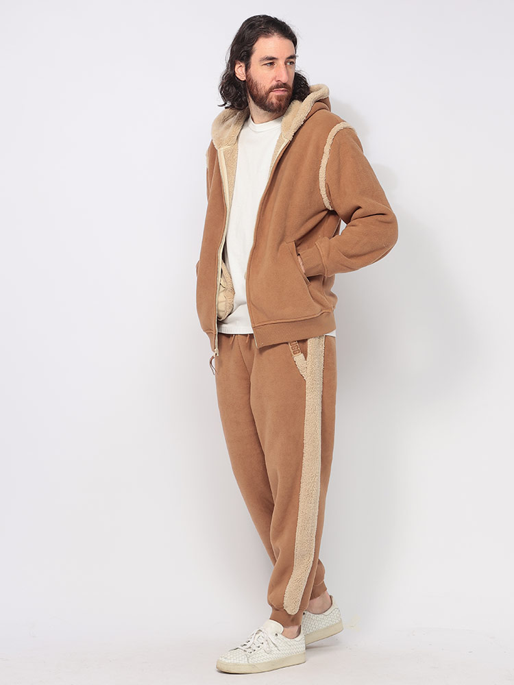 UGG（アグ） 裏ボア フルジップ フリースパーカー メンズ Evren Bonded