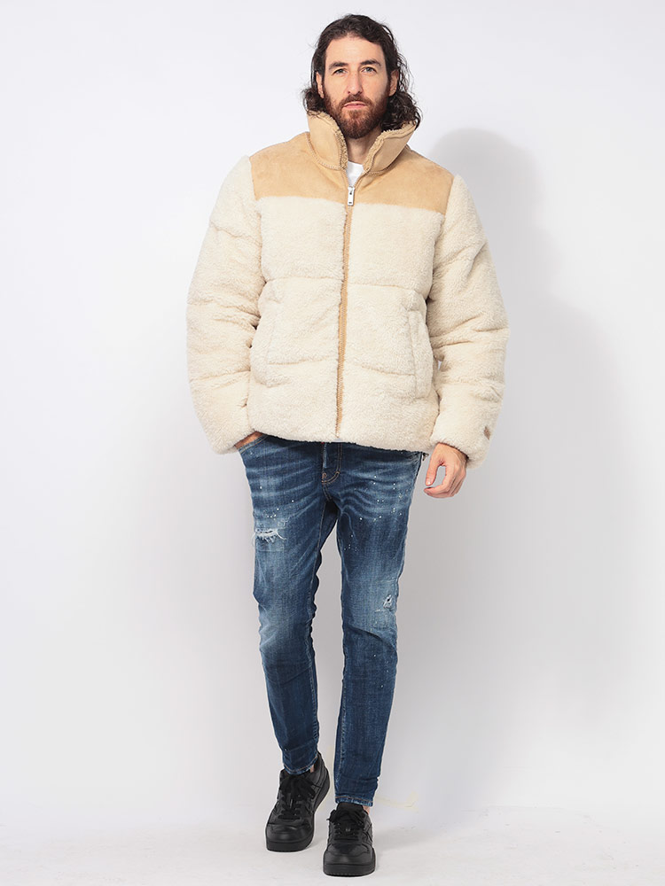 UGG（アグ） スエード×ボア 中綿 スタンドジャケット メンズ Emette
