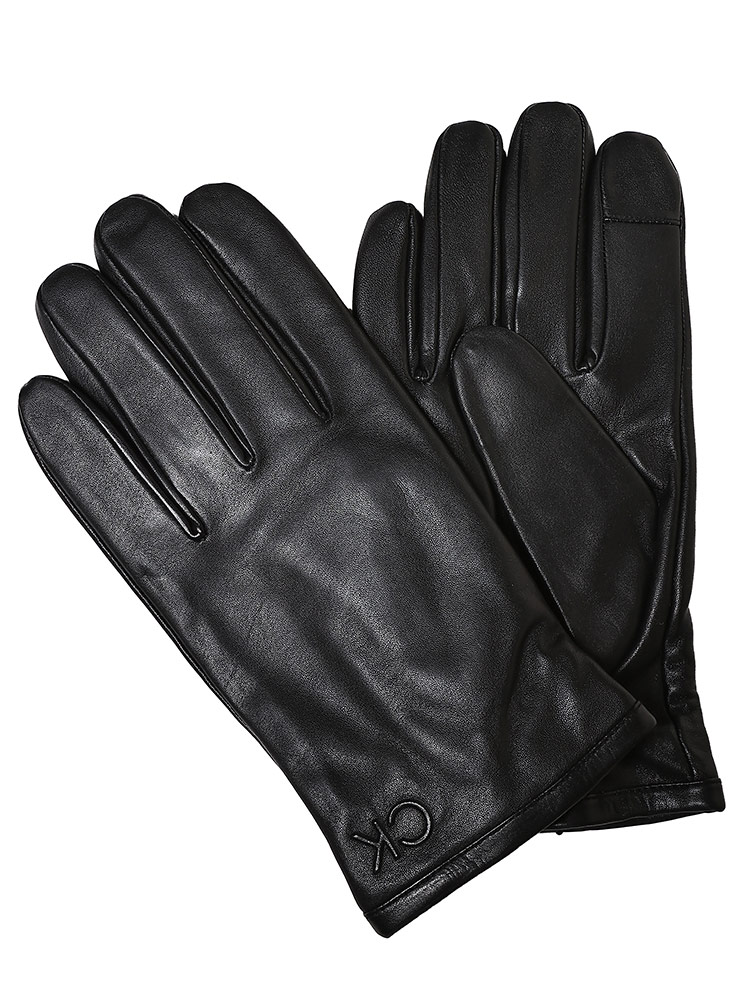 Calvin Klein（カルバン・クライン） レザー 裏フリース グローブ