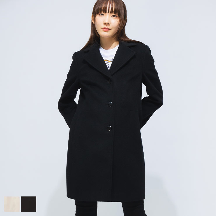[美品]カルバンクライン黒ウールコート Calvin Klein(カルバンクライン) / コート/4/ウール/BLK/494003