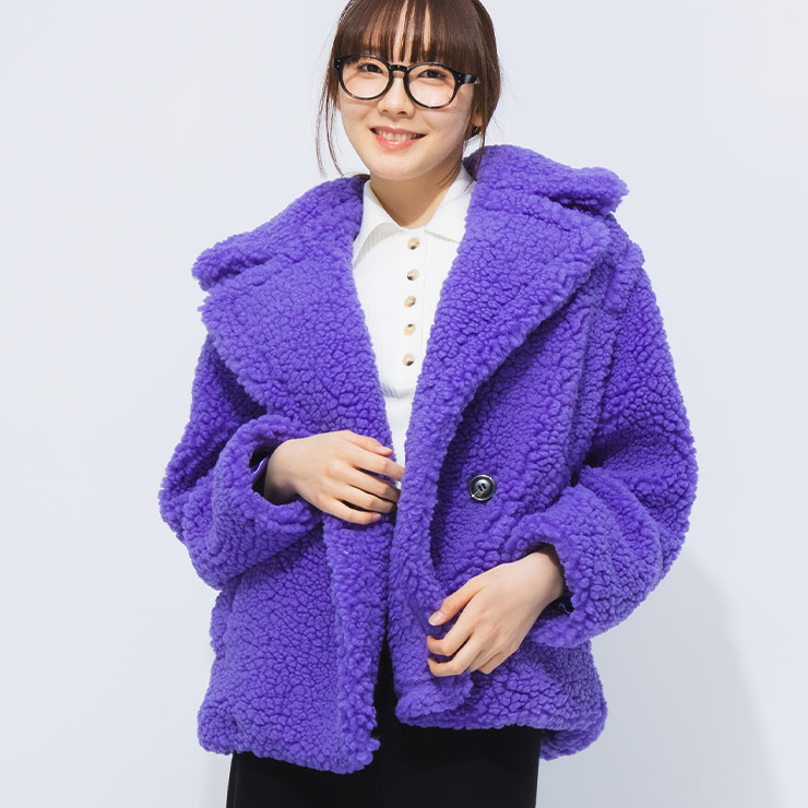 UGG（アグ） ボア ダブルブレストコート Gertrude Short Teddy Coat