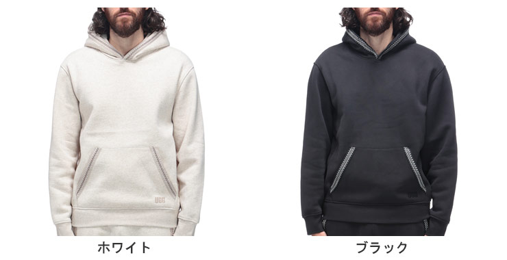 UGG（アグ） パーカー トップス メンズ 裏起毛 ライン プルオーバー