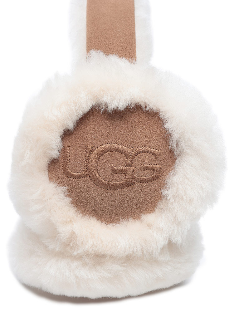 UGG（アグ） イヤーマフ レディース ロゴ 刺繍 シープスキン ボア