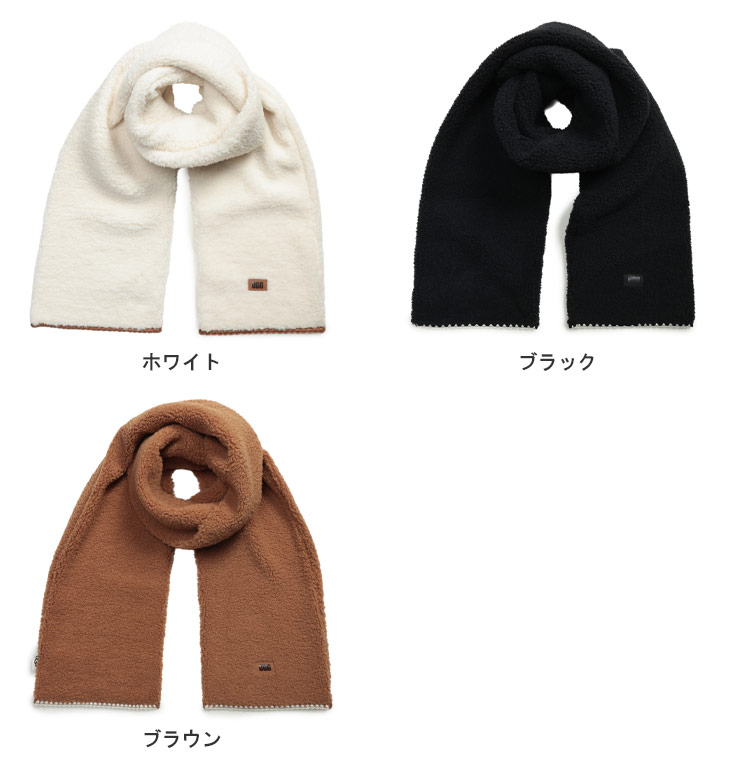 UGG（アグ） マフラー レディース ロゴ ボア マフラー fluff Scalloped