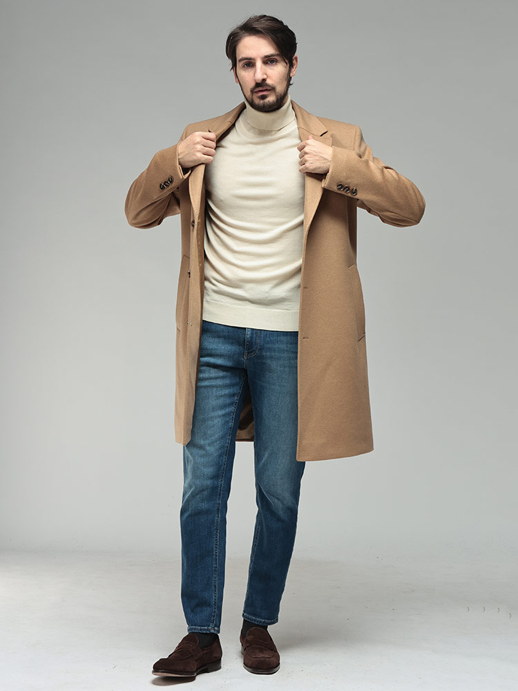 HUGO BOSS（ヒューゴ・ボス） メンズ チェスターコート カシミヤ混
