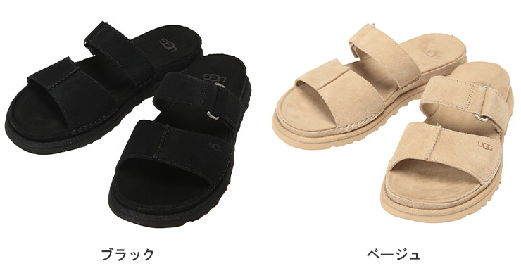 UGG（アグ） レディース サンダル スエード ストラップ スライド