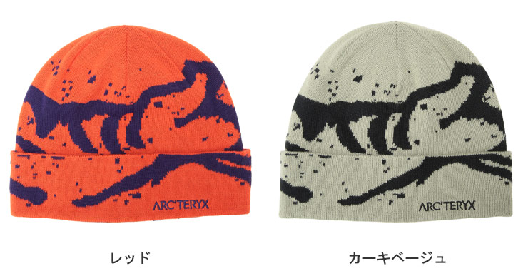 最終値　美品ARC’TERYXニットキャップ(Tatsu) ARC'TERYX（アークテリクス） メンズ ニットキャップ 総柄 ニット帽