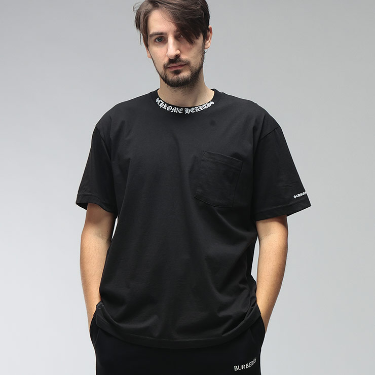 クロムハーツ　クロス　Tシャツ　半袖 CHROME HEARTS（クロムハーツ） メンズ Tシャツ 半袖 スクロールロゴ