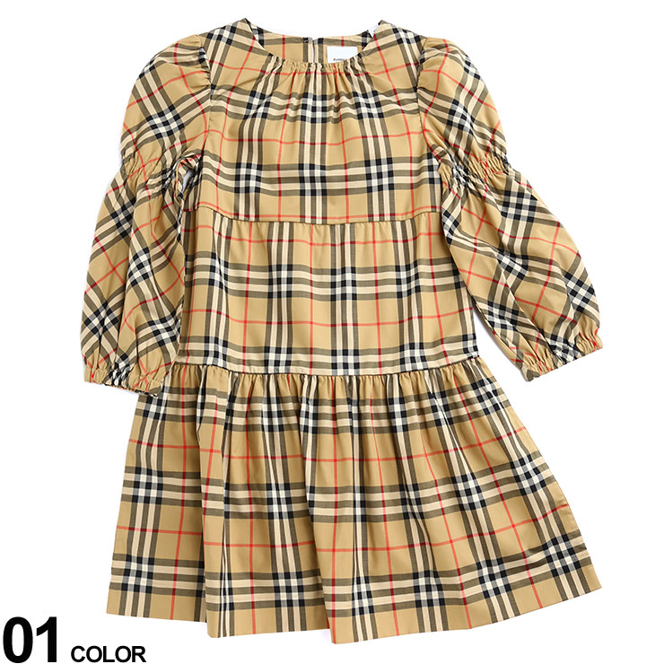 バーバリー キッズ ワンピース BURBERRY ブランド 子供服 トップス ドレス ワンピ チェック ストレッチコットン パフスリーブ 子ども  女の子 BBK8053865 : 7599208067 : ゼンオンライン - 通販 - Yahoo!ショッピング