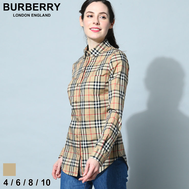 バーバリー シャツ BURBERRY チェックシャツ レディース 長袖 ボタン