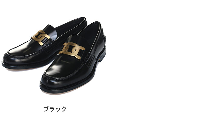 TOD'S トッズ ローファー シューズ 革靴 チェーン ロゴ ブランド