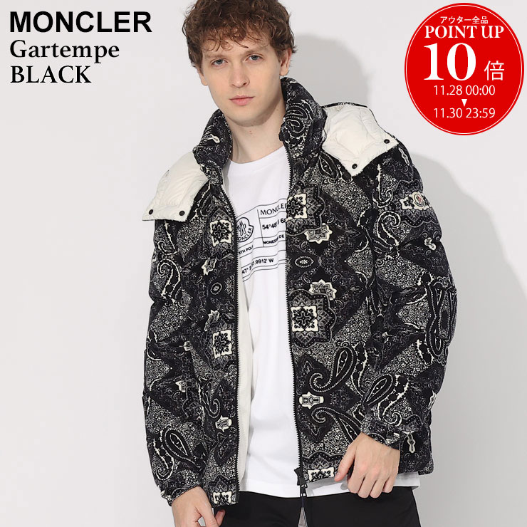 モンクレール ダウンジャケット メンズ MONCLER ダウン ショートダウン 総柄 バンダナ柄 GARTEMPE ブランド ベロア  MCGARTEMPE3