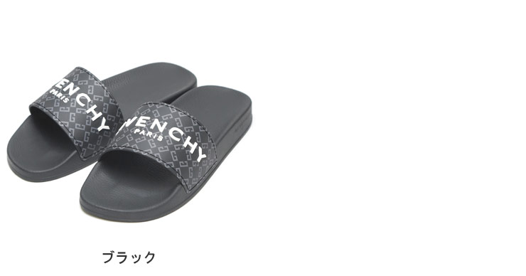GIVENCHY　ロゴ　ブラック×ホワイト　サンダル　スリッパ　ビーサン GIVENCHY（ジバンシィ） ビーチサンダル スライドサンダル メンズ