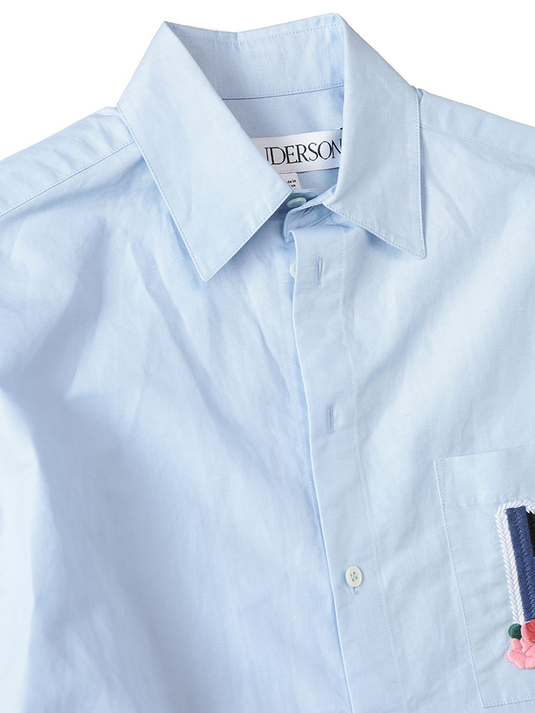 【限定出品】JW Andersonフラワー柄長袖シャツ 閉店セール】長袖シャツ フラワー 総柄 ロングシャツ メンズシャツ