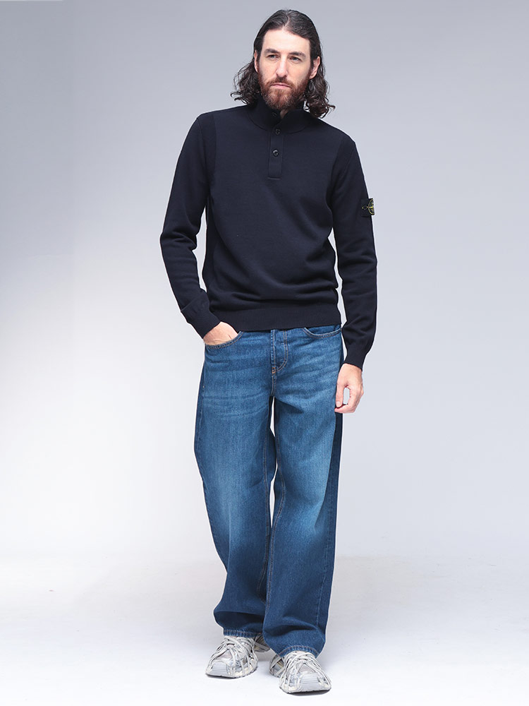 STONE ISLAND（ストーン アイランド） メンズ ハーフボタン ニット