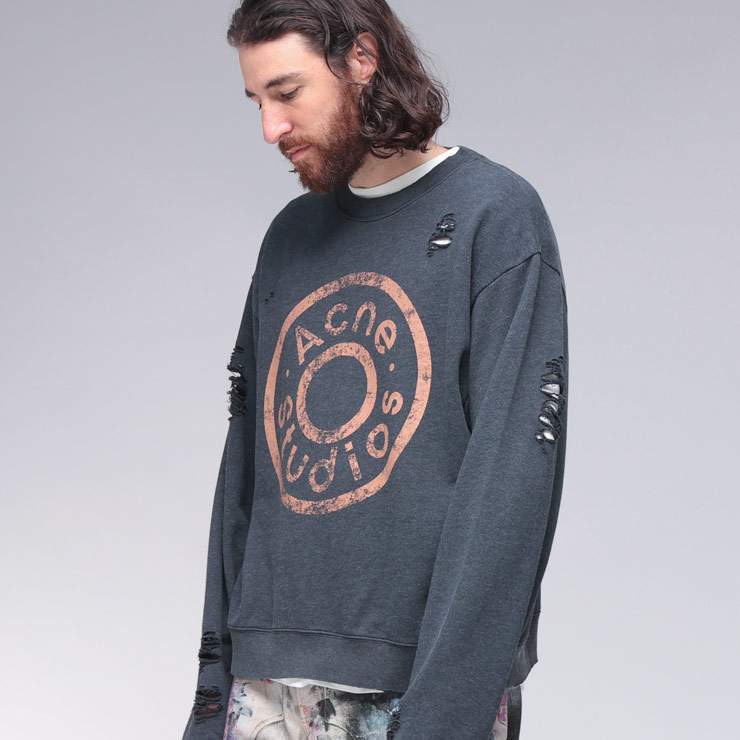 ACNE STUDIOS トレーナー ACNE STUDIOS】関税・送料込 ロゴ ZIP スウェットシャツ (Acne Studios