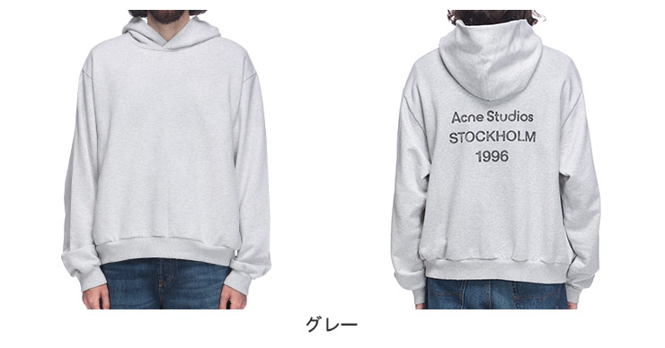 Acne Studios パーカー 24SS NEW】Acne Studios/ ロゴパッチ付き ジップパーカー /2色 (Acne