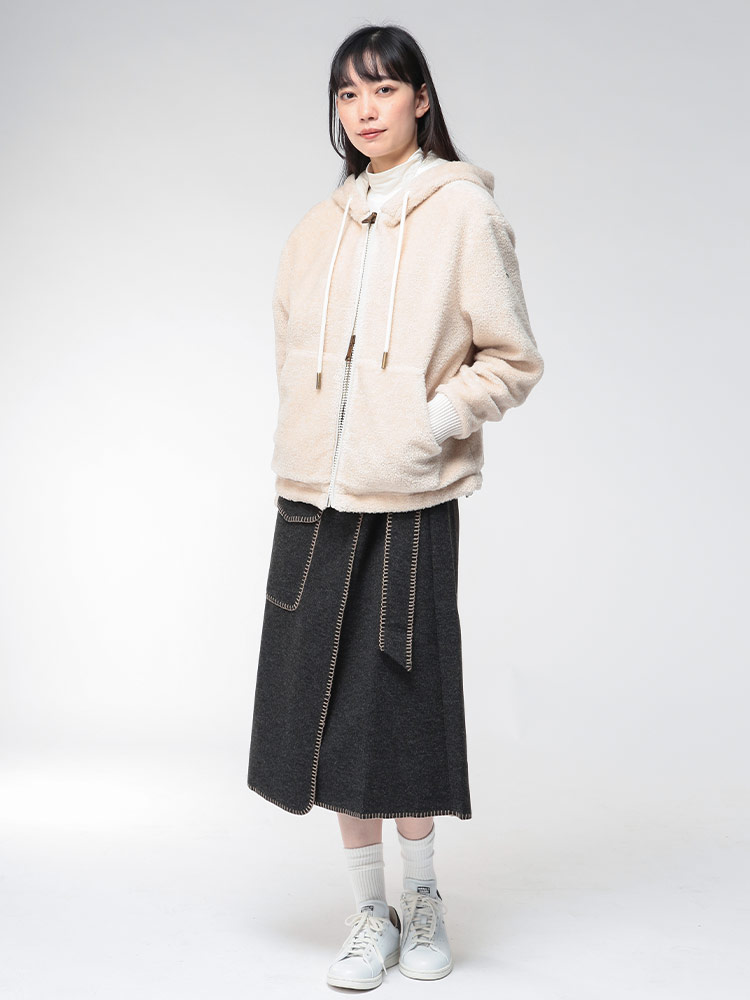 MONCLER（モンクレール） パーカー レディース ボア リバーシブル