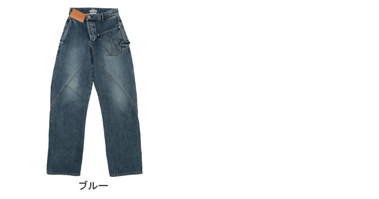 【新品】JW ANDERSON デザイン切り替えデニム スモーク J.W.Anderson（ジェイダブリューアンダーソン） デニムパンツ メンズ