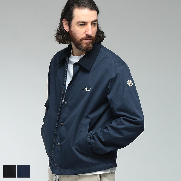 MONCLER ネイビー ジャケット 5 MONCLER（モンクレール） メンズ ジャケット カレッジ ロゴ フルジップ