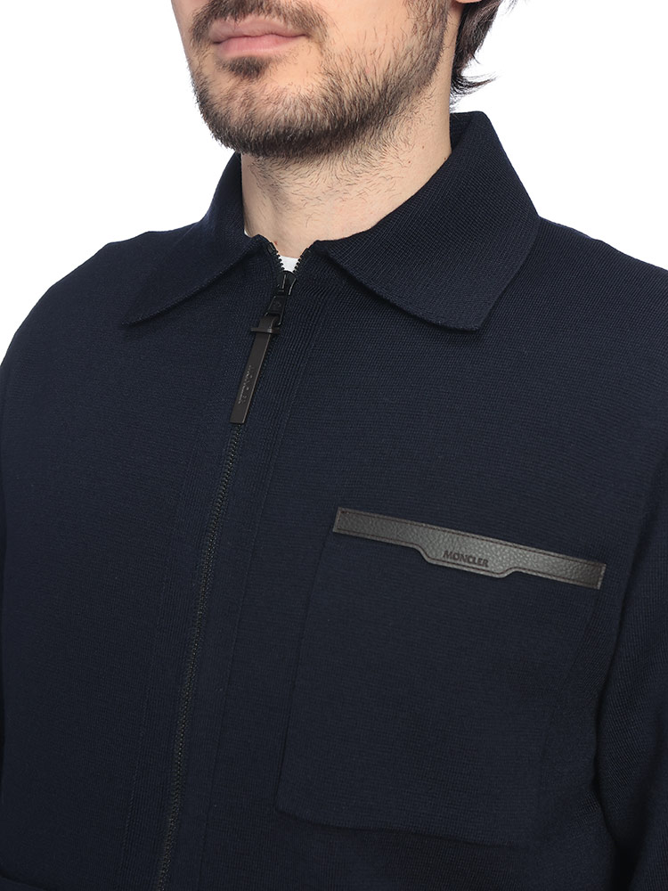MONCLER（モンクレール） メンズ ニットジャケット フルジップ 襟付き