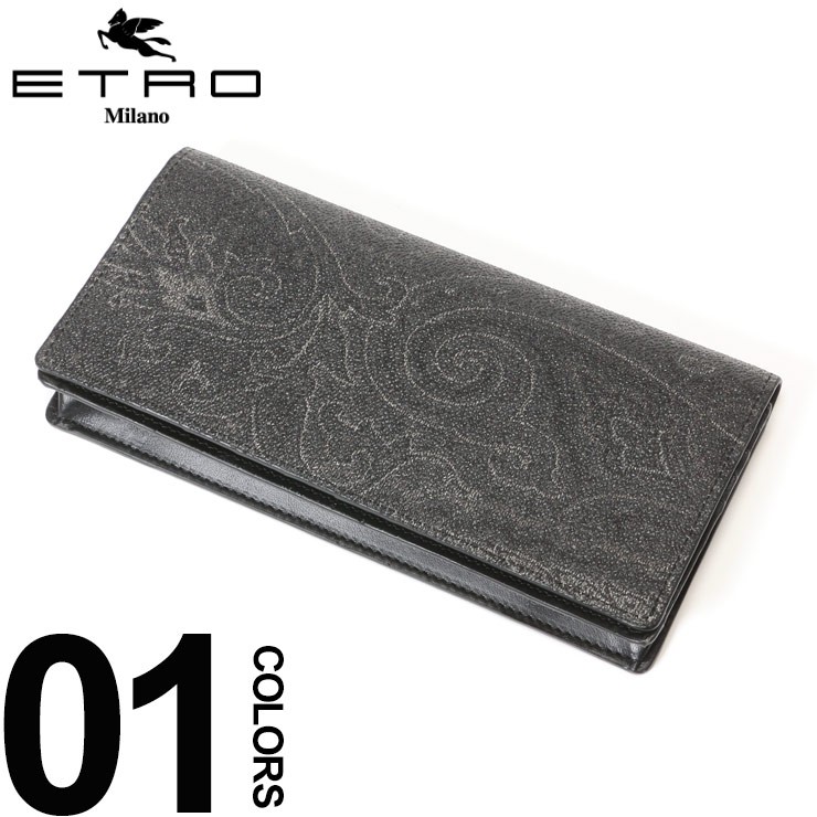 エトロ ETRO 長財布 ペイズリー 二つ折り サイフ コーティング