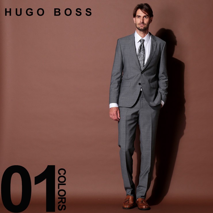 ヒューゴ ボス HUGO BOSS スーツ ウール100％ ミニドット