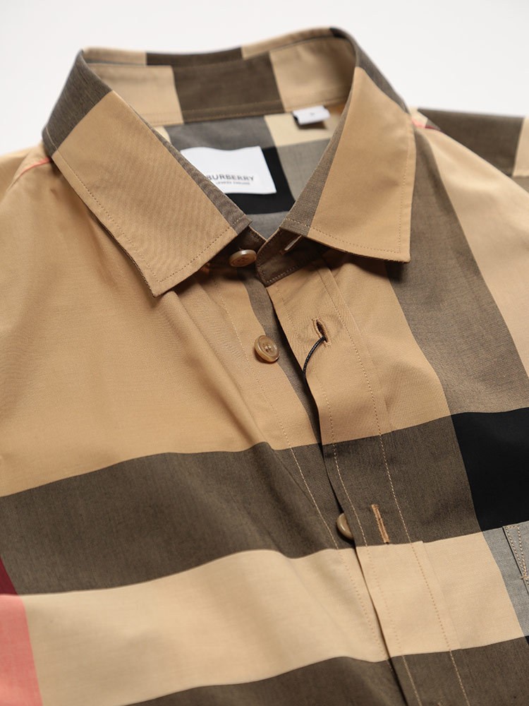 BURBERRY バーバリー メンズ シャツ 長袖 ストレッチ コットン BURBERRY バーバリー メンズ シャツ 長袖 ストレッチ コットン