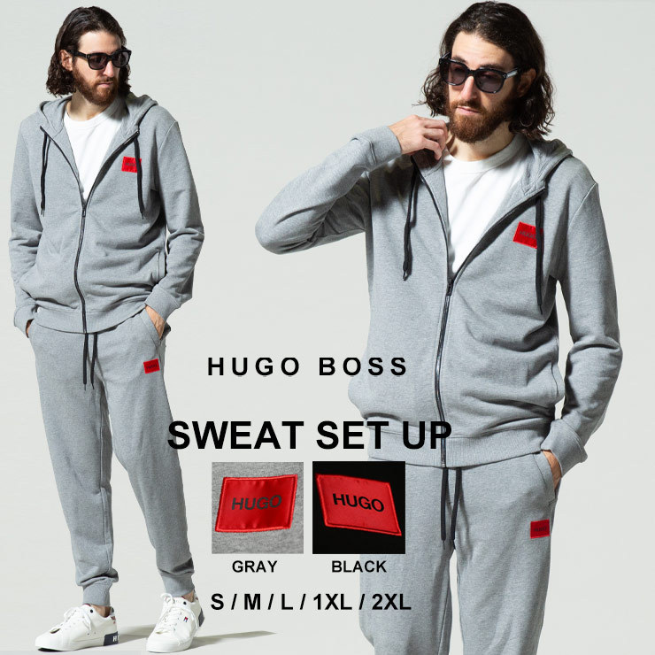 ヒューゴボス メンズ HUGO BOSS セットアップ ロゴ プリント