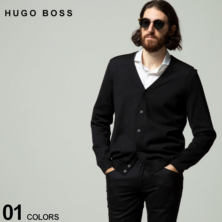 HUGO BOSS ヒューゴボス ウール100％ ウール Vネック カーディガン ブランド メンズ トップス ニット カーディガン HB50392802