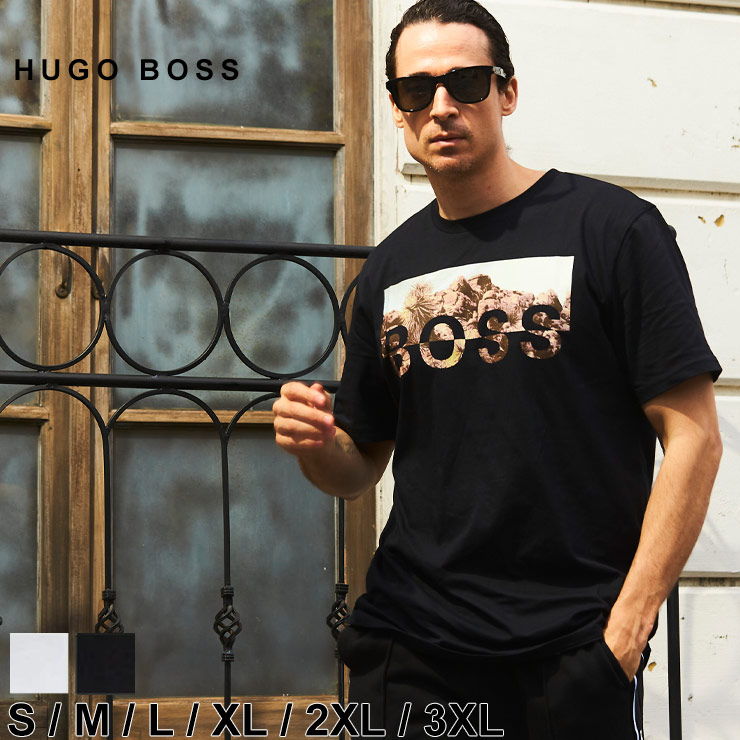 ヒューゴボス Tシャツ HUGO BOSS フォトロゴ クルーネック 半袖 T