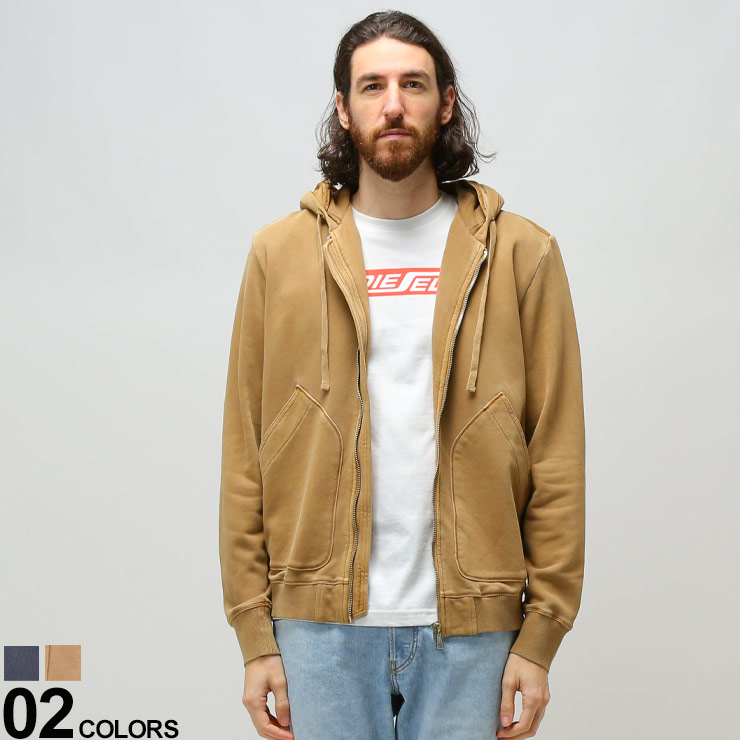 Diesel ディーゼル　メンズ　デニムパーカー　Lサイズ セール】メンズ スウェット パーカー デニム（パーカー