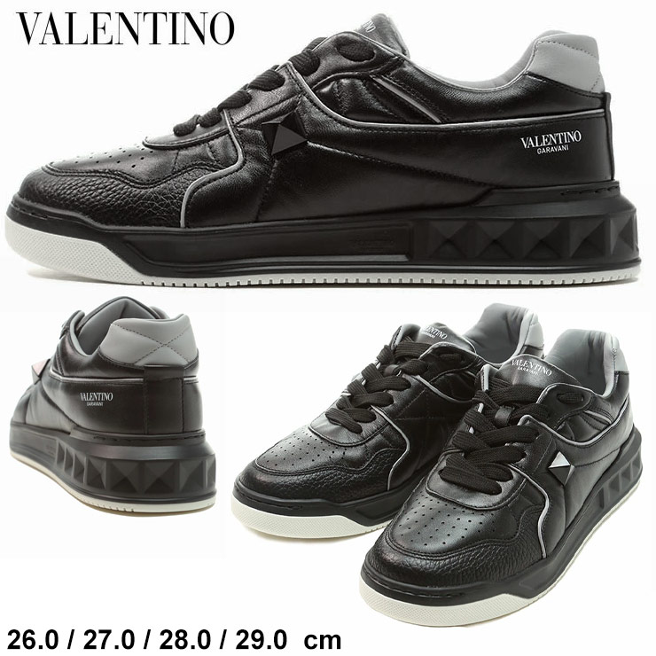 ヴァレンティノ☆VALENTINO☆シューズ☆フラット ロックスタッズ アンタイトルド カーフスキン スニーカー for