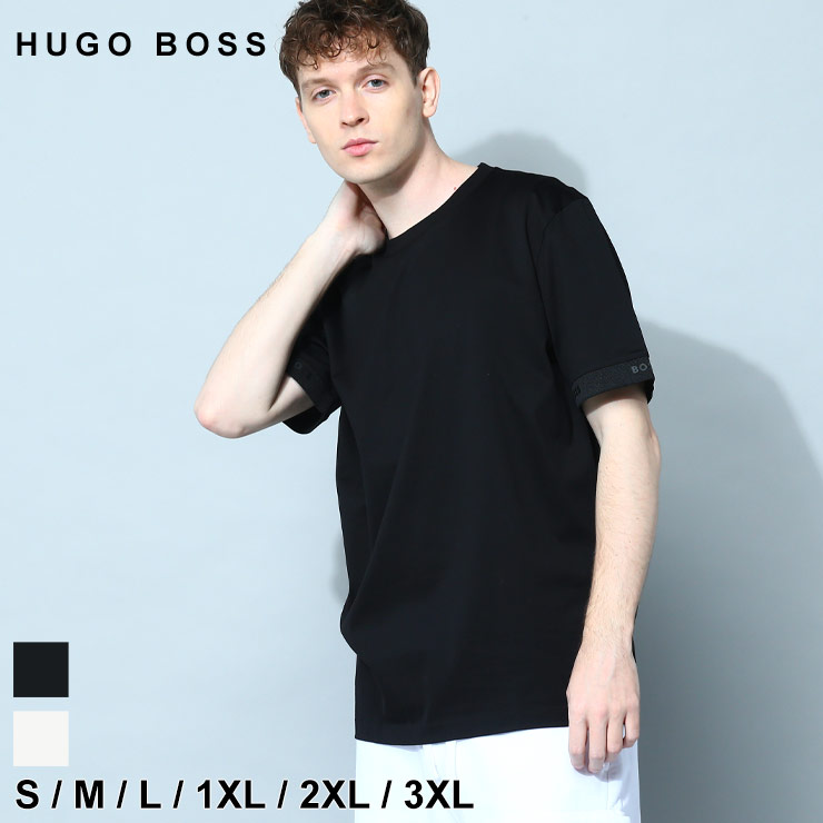 ヒューゴボス HUGO BOSS Tシャツ 半袖 メンズ カットソー ロゴ クルーネック 白 シロ 黒 クロ ブランド トップス シャツ  大きいサイズあり HB50483132