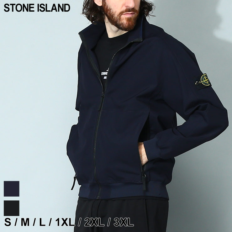 ストーンアイランド STONE ISLAND ジャケット ブルゾン アウター ナイロン 袖ロゴ フルジップ ブランド メンズ スタンド  大きいサイズあり SI781560753