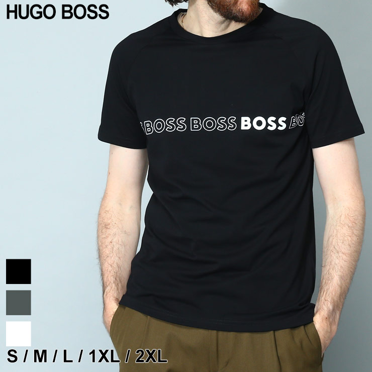 ヒューゴボス Tシャツ 半袖 HUGO BOSS メンズ ロゴ プリント