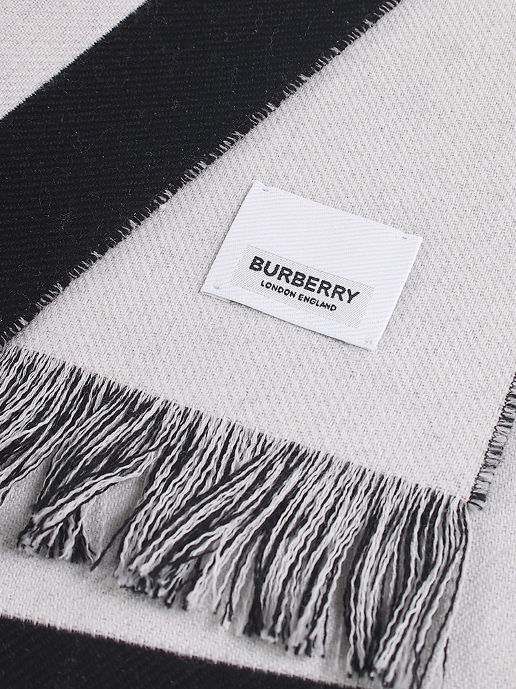 BURBERRY✨️ ロゴプリント ストール BURBERRY バーバリー マフラー レディース ストール ロゴ ウール