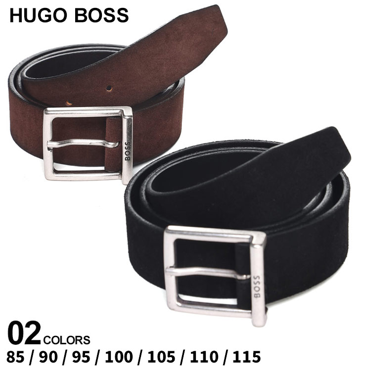 ヒューゴボス ベルト HUGO BOSS メンズ ビジネスベルト スエード ロゴ ブランド レザー HB50471322 2024_vt