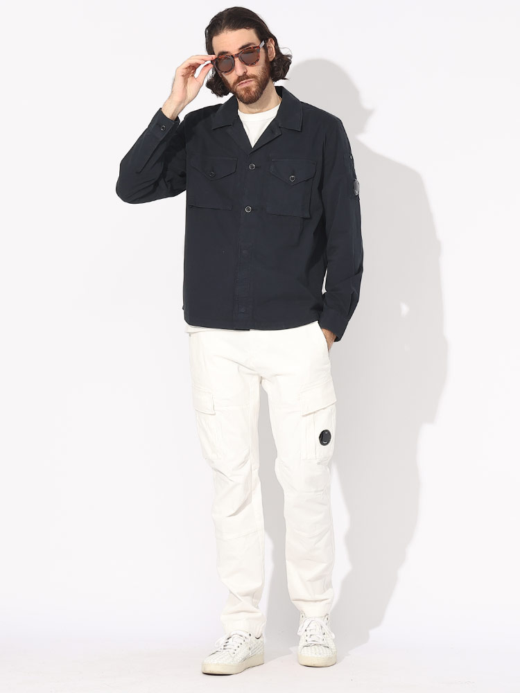 C.P. COMPANY ミリタリーシャツ　sサイズ　ネイビー C.P. COMPANY（シーピーカンパニー） シャツ C.P COMPANY メンズ 長袖