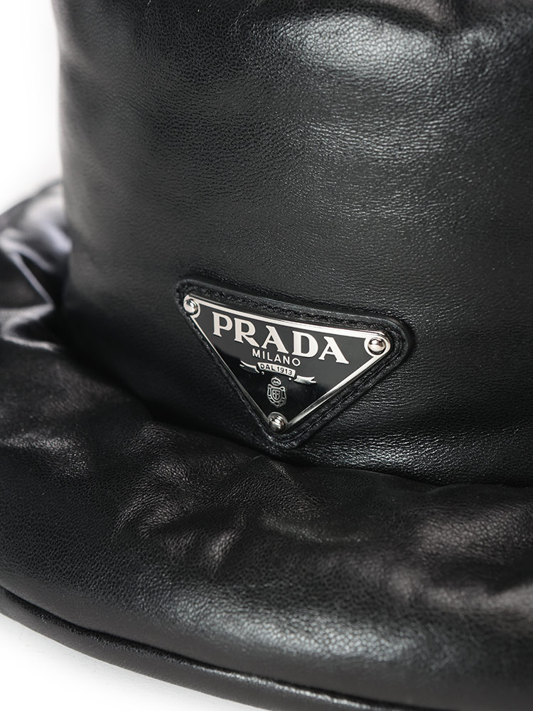 PRADA（プラダ） バケットハット レディース ラム革 中綿