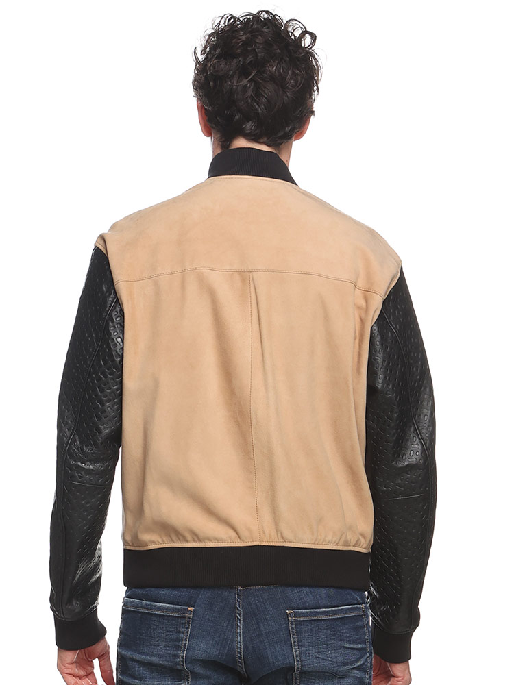 HUGO BOSS (ヒューゴボス) レザー スエード モノグラムロゴ