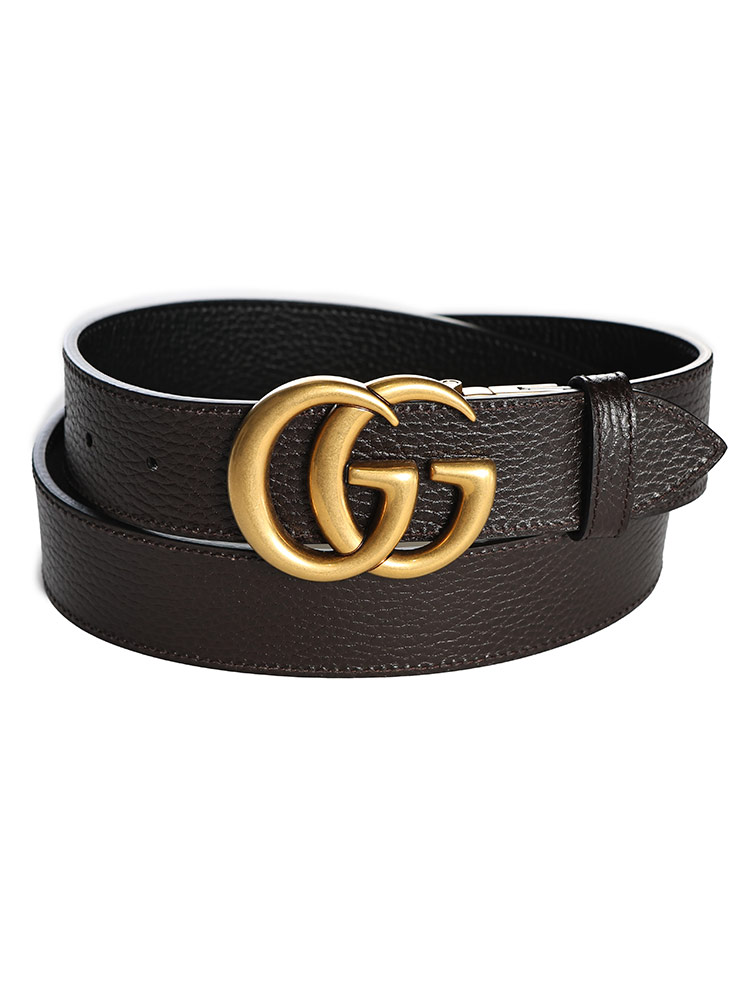 GUCCI（グッチ） ダブルG ゴールドバックル リバーシブル ベルト