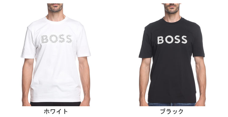 HUGO BOSS ヒューゴボス 刺繍×プリント ロゴ クルーネック 半袖