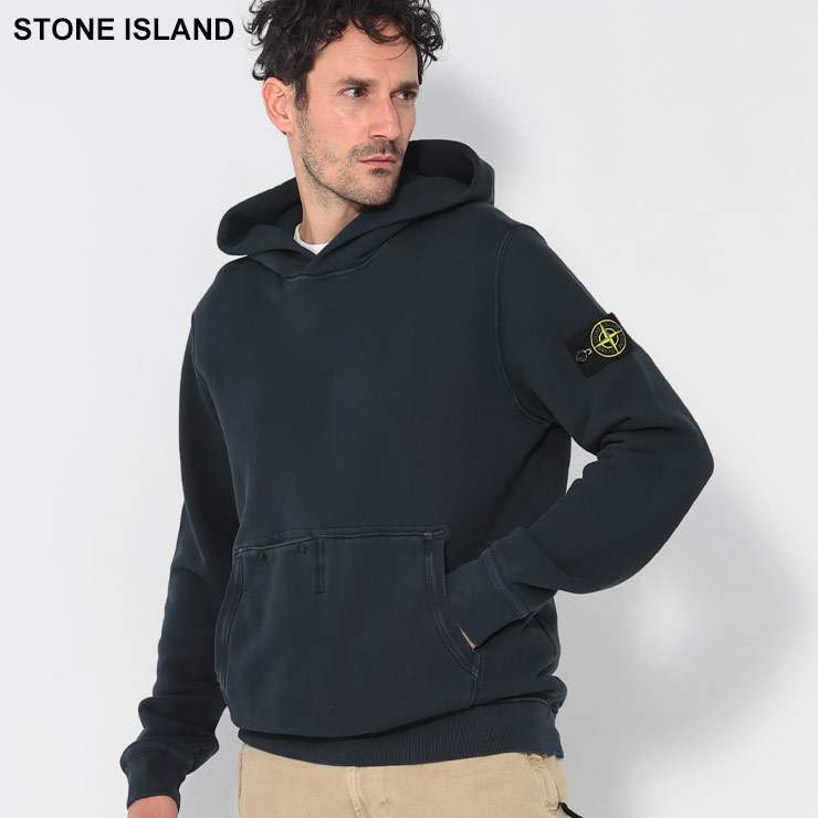 Stone  美 ストーンアイランド ニットパーカー羊 XL STONE ISLAND（ストーン アイランド） 裏毛 デザインポケット プル