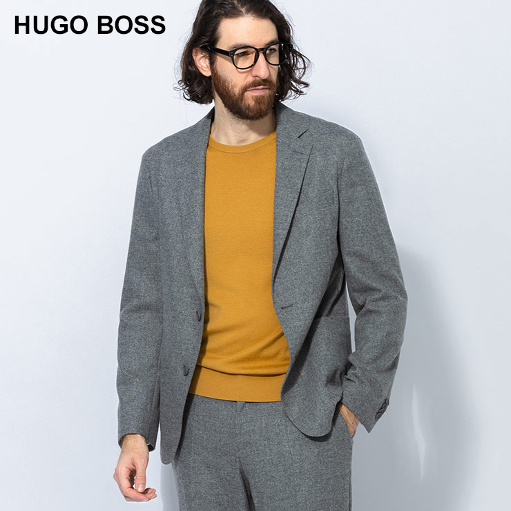 希少サイズ3XL HUGO BOSS セットアップスーツ 美品 ビジネス 紳士 HUGO BOSS (ヒューゴボス) ストレッチ シングル スーツ SLIMFIT