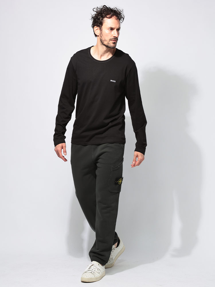 関税込◆ヒューゴボス BOSS アンダーウェア 3枚組 長袖Tシャツ HUGO BOSS ヒューゴボス ミニロゴ クルーネック 長袖 Tシャツ