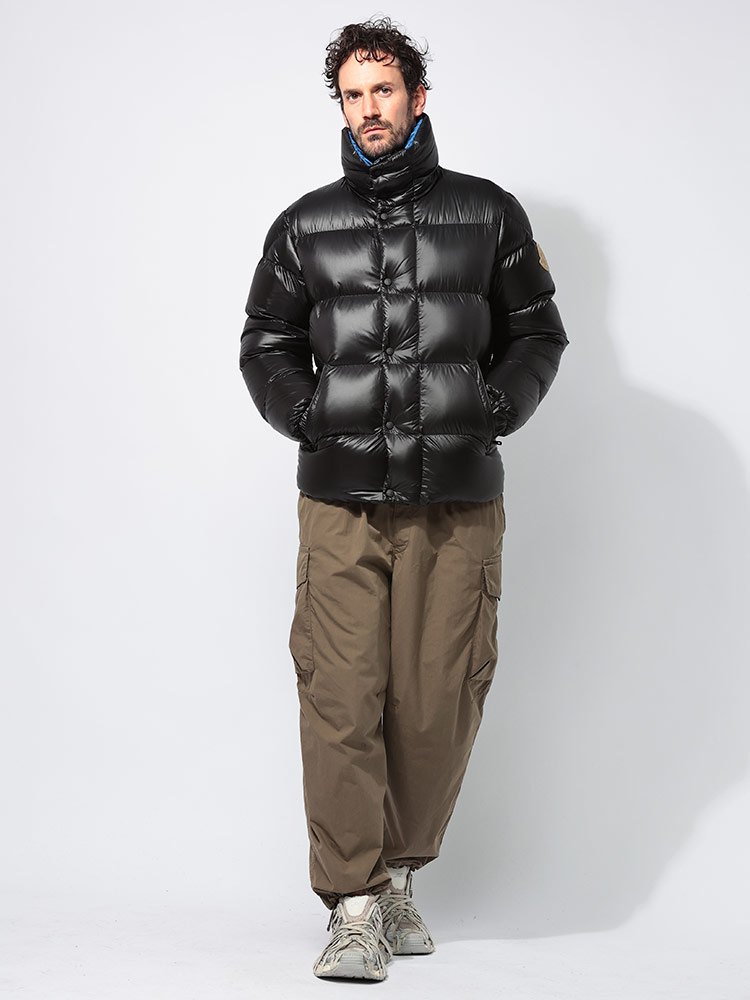 モンクレール　ヨガマット MONCLER (モンクレール) ニット部分使い スタンドカラー